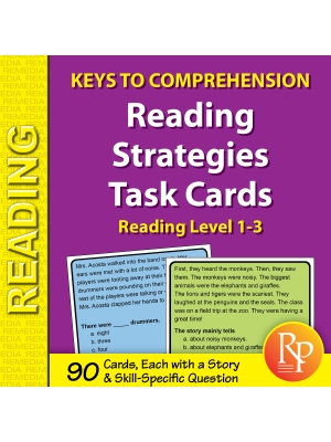 Reading Strategies Task Cards: Keys to Comprehension (Reading Level 1-3) Reading Strategies Task Cards: Keys to Comprehension (Reading Level 1-3)
