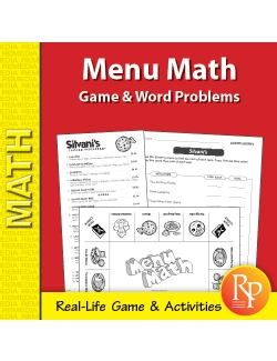 Menu Math: Real-Life Word Problems & Game Menu Math: Real-Life Word Problems & Game