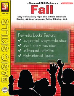 Fall Activities for All Subjects (eBook) Fall Activities for All Subjects (eBook)