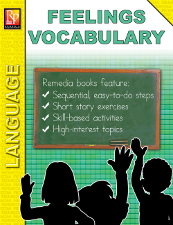 Expressive Language - Emotions & Feelings Vocabulary Expressive Language - Emotions & Feelings Vocabulary