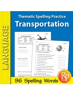 Thematic Spelling Practice: Transportation (eBook) Thematic Spelling Practice: Transportation (eBook)