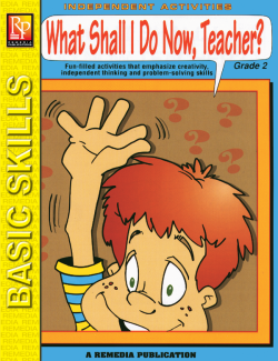 What Shall I Do Now, Teacher? - Grade 2 (eBook)