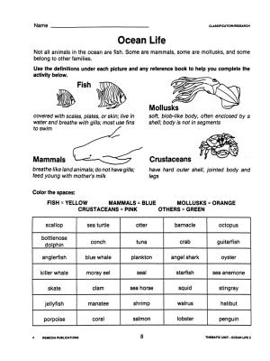 Ocean Life 2: Thematic Unit for All Subjects (eBook) Ocean Life 2: Thematic Unit for All Subjects (eBook)