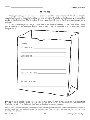 Washington, Lincoln, & Martin Luther King Unit for All Subjects - Grades 4-5 (eBook) Washington, Lincoln, & Martin Luther King Unit for All Subjects - Grades 4-5 (eBook)