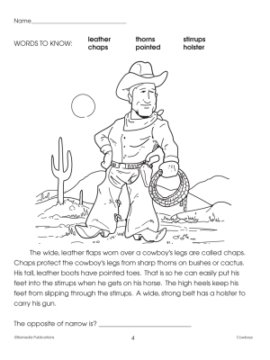 Cowboys: Thematic Skill-Builder Unit for All Subjects (eBook) Cowboys: Thematic Skill-Builder Unit for All Subjects (eBook)