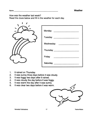 Weather: Thematic Skill-Based Activities for Grades 1-2 (eBook) Weather: Thematic Skill-Based Activities for Grades 1-2 (eBook)