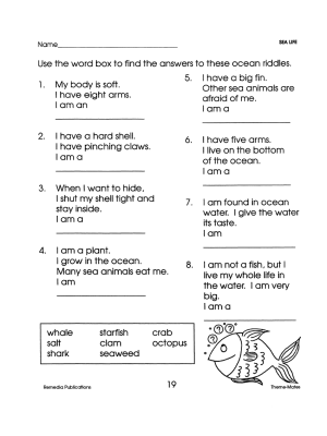 Sea Life: Thematic Skill-Based Activities for Grades 1-2 (eBook)