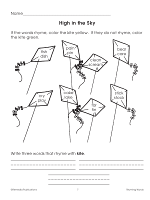 Rhyming Words - Grades 1-2 (eBook) Rhyming Words - Grades 1-2 (eBook)
