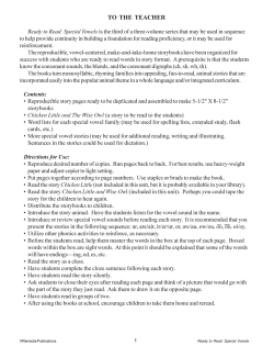 Ready to Read: Special Vowels Storybooks (eBook) Ready to Read: Special Vowels Storybooks (eBook)