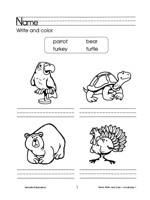 Read, Write, & Color: Vocabulary 1 (eBook) Read, Write, & Color: Vocabulary 1 (eBook)