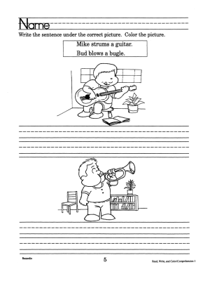 Read, Write, & Color: Comprehension - Grade 1 (eBook) Read, Write, & Color: Comprehension - Grade 1 (eBook)