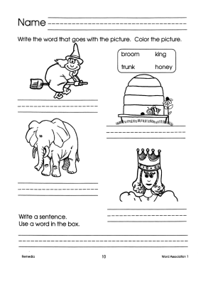 Read, Write, & Color: Word Association 1 (eBook) Read, Write, & Color: Word Association 1 (eBook)