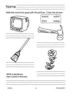 Read, Write, &amp; Color: Word Association 1 (eBook)