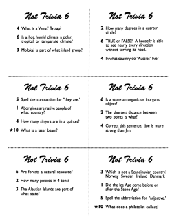 Not Trivia! Task Card Game for All Subjects (Grade 6) Not Trivia! Task Card Game for All Subjects (Grade 6)
