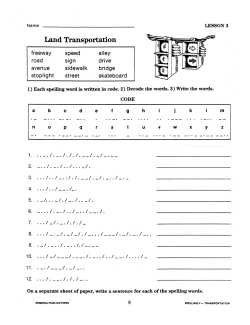 Thematic Spelling Practice: Transportation (eBook) Thematic Spelling Practice: Transportation (eBook)
