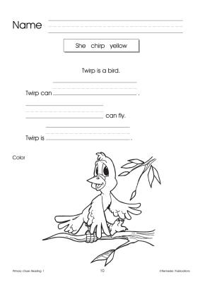 Primary Cloze Reading - Grade 1 (eBook) Primary Cloze Reading - Grade 1 (eBook)