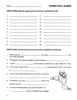 Sports Vocabulary (eBook) Sports Vocabulary (eBook)