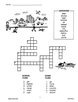 Crossword Puzzles (Bundle) Crossword Puzzles (Bundle)