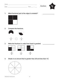 Fractions (Chapter Slice) Fractions (Chapter Slice)