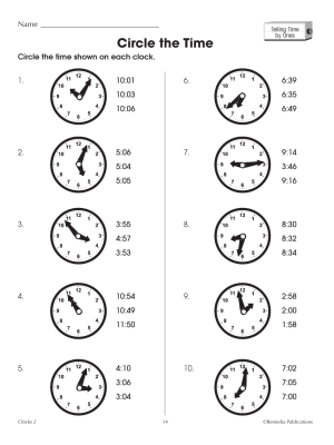 One Minute: Telling Time Practice (Chapter Slice) One Minute: Telling Time Practice (Chapter Slice)