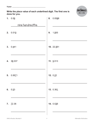 Decimals Place Value (Chapter Slice) Decimals Place Value (Chapter Slice)