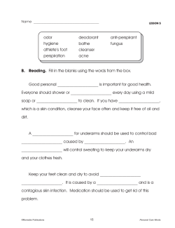 Personal Hygiene Life Skills Unit (Chapter Slice) Personal Hygiene Life Skills Unit (Chapter Slice)