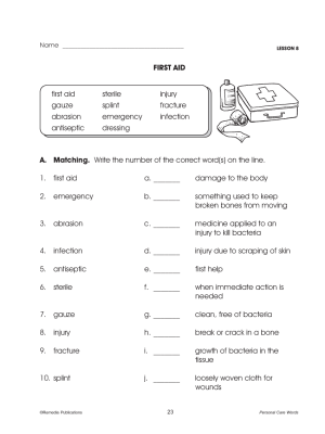 First Aid & Medicine Life Skills Unit (Chapter Slice) First Aid & Medicine Life Skills Unit (Chapter Slice)
