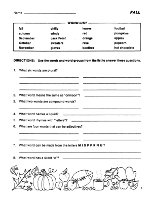 Fall Vocabulary-Builder (Chapter Slice) Fall Vocabulary-Builder (Chapter Slice)