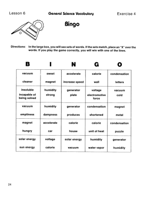 Science: Content Area Vocabulary (Chapter Slice) Science: Content Area Vocabulary (Chapter Slice)