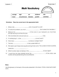 Math: Content Area Vocabulary (Chapter Slice) Math: Content Area Vocabulary (Chapter Slice)