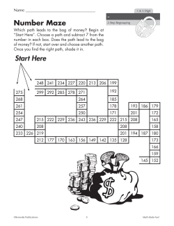 Self-Checking Activities for Addition & Subtraction (Chapter Slice) Self-Checking Activities for Addition & Subtraction (Chapter Slice)
