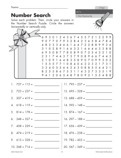 Self-Checking Activities for Addition & Subtraction (Chapter Slice) Self-Checking Activities for Addition & Subtraction (Chapter Slice)