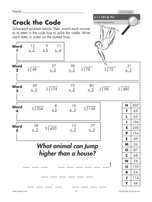 Self-Checking Activities for Multiplication & Division (Chapter Slice) Self-Checking Activities for Multiplication & Division (Chapter Slice)