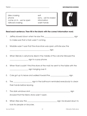Survival Signs & Symbols Vocabulary (Chapter Slice) Survival Signs & Symbols Vocabulary (Chapter Slice)