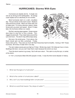 Reading About Hurricanes & Floods (Chapter Slice) Reading About Hurricanes & Floods (Chapter Slice)