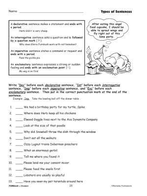 Sentences: FUNbook of Grammar (Chapter Slice) Sentences: FUNbook of Grammar (Chapter Slice)