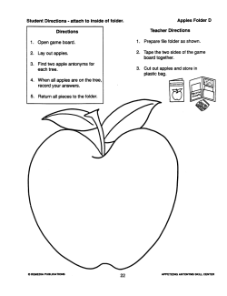 Antonyms: Apple-Picking Literacy Center Game (Chapter Slice)