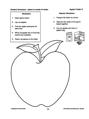 Antonyms: Apple-Picking Literacy Center Game (Chapter Slice) Antonyms: Apple-Picking Literacy Center Game (Chapter Slice)