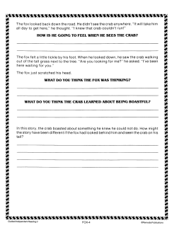 The Fox &amp; The Crab: Guided Reading (Chapter Slice)