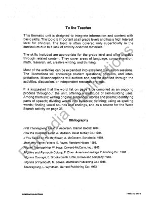 Thanksgiving Unit - Grades 4-5 (eBook) Thanksgiving Unit - Grades 4-5 (eBook)