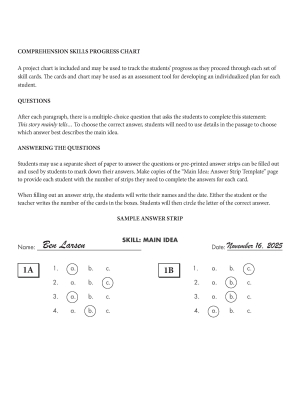 Comprehension Skill Cards - Finding The Main Idea (RL 2.0-3.5) Comprehension Skill Cards - Finding The Main Idea (RL 2.0-3.5)