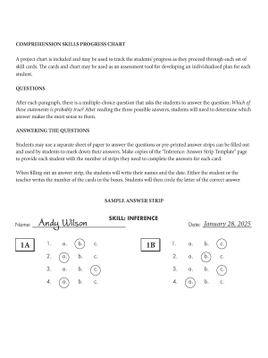 Comprehension Skill Cards - Making Inferences (RL 2.0-3.5) Comprehension Skill Cards - Making Inferences (RL 2.0-3.5)