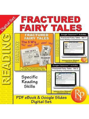 Fractured Fairy Tales - PDF & Google Classroom Bundle - 5 Ws Questions for Reading Comprehension Fractured Fairy Tales - PDF & Google Classroom Bundle - 5 Ws Questions for Reading Comprehension