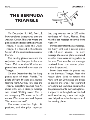 Daily Reading Comprehension - DECEMBER History - Google & PDF Daily Reading Comprehension - DECEMBER History - Google & PDF