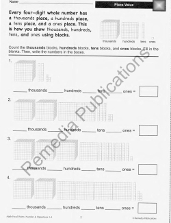 Math Focal Points: Number & Operations (Gr. 3-4) Math Focal Points: Number & Operations (Gr. 3-4)