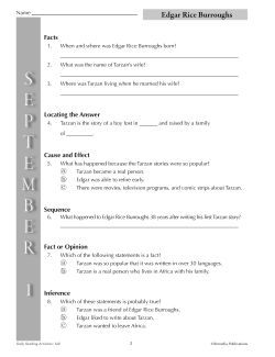 SEPTEMBER Daily Reading Activities: Main Idea, Fact/Opinion, Inference | Activities