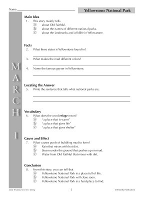SPRING Daily Reading Activities Set: Main Idea, Fact/Opinion, Inference | Activities SPRING Daily Reading Activities Set: Main Idea, Fact/Opinion, Inference | Activities