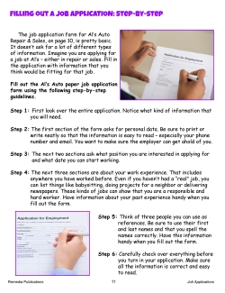 Life Skills Lessons: Job Applications - Filling Out Forms  Life Skills Lessons: Job Applications - Filling Out Forms