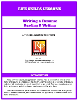 Life Skills Lessons: Filling Out Forms - Writing a Resume Life Skills Lessons: Filling Out Forms - Writing a Resume