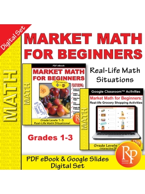 Market Math for Beginners PDF & Google BUNDLE: Add - Subtract - Mult Activities Market Math for Beginners PDF & Google BUNDLE: Add - Subtract - Mult Activities